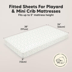 KeaBabies fitted sheet with SnugFit Tech easy on/off during changes