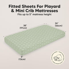 KeaBabies SnugFit Tech mini crib sheets stretch for easy, secure fitting
