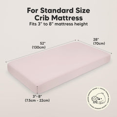 KeaBabies SnugFit tech-stretch crib sheet enables quick, secure fitting.