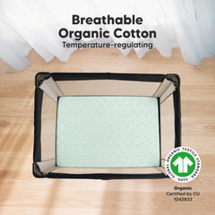 KeaBabies soft breathable organic cotton mini crib sheets feel plush on delicate skin