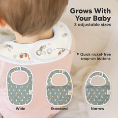 KeaBabies soft seams with adjustable nickel-free snaps ensure comfort during growth