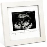 KeaBabies Solo Sonogram Frame Alpine White with glass cover for ultrasound keepsake display