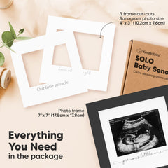 Keababies Solo Ultrasound Frame 7x7 for graceful memory display in modern nurseries.