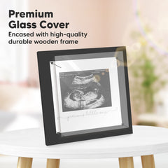 Keababies Sonogram Frame Onyx Black presents a sleek keepsake for any nursery.