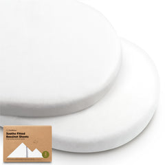 KeaBabies Soothe bassinet sheet close-up, soft 100% cotton, breathable and gentle on baby skin