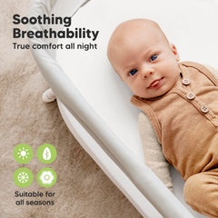 KeaBabies Soothe close-up of breathable jersey cotton fabric
