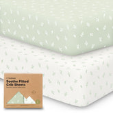 KeaBabies Soothe fitted crib sheet on 52x28 mattress offers a snug, secure sleep surface.