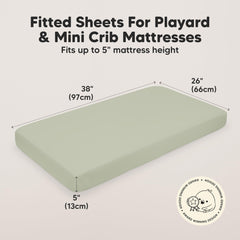 KeaBabies Soothe mini crib sheet breathable GOTS cotton texture close-up