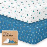KeaBabies Soothe mini crib sheets fabric closeup shows organic cotton softness for gentle sleep