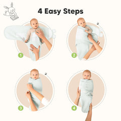 KeaBabies Soothe Wren swaddle glacier waffle-knit texture emphasizes airy comfort.