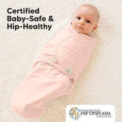 KeaBabies Soothe Zippy hip-healthy certification graphic—ergonomic support.
