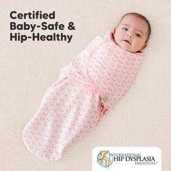 KeaBabies Soothe Zippy Swaddle hip-healthy IHDI certified ergonomic design.