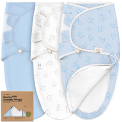 KeaBabies Soothe Zippy Swaddle Sack close-up shows soft organic cotton fabric for newborn comfort.
