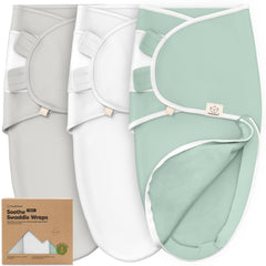 KeaBabies Soothe Zippy Swaddle Sack folded for travel-friendly storage