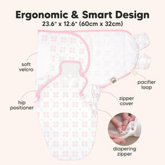 KeaBabies Soothe Zippy Swaddle zipper closeup highlights easy diaper changes