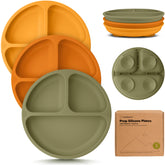 KeaBabies Suction Plates Harvest on table show strong grip for mess-free meals.