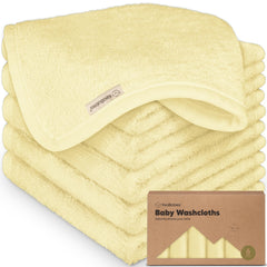 KeaBabies Sunshine 6-pack washcloths bundled for gentle newborn baths.