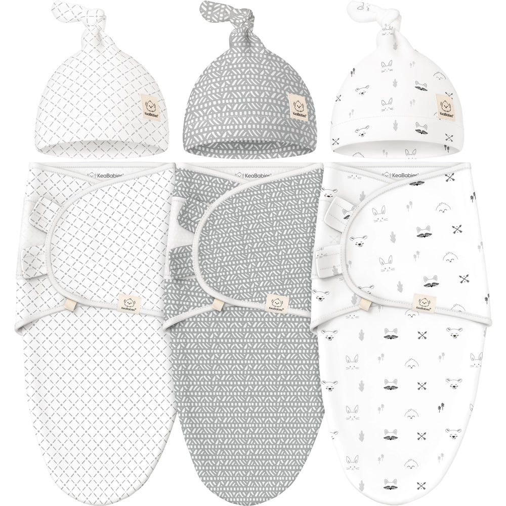 KeaBabies swaddle sack Nordic style for secure newborn comfort during sleep