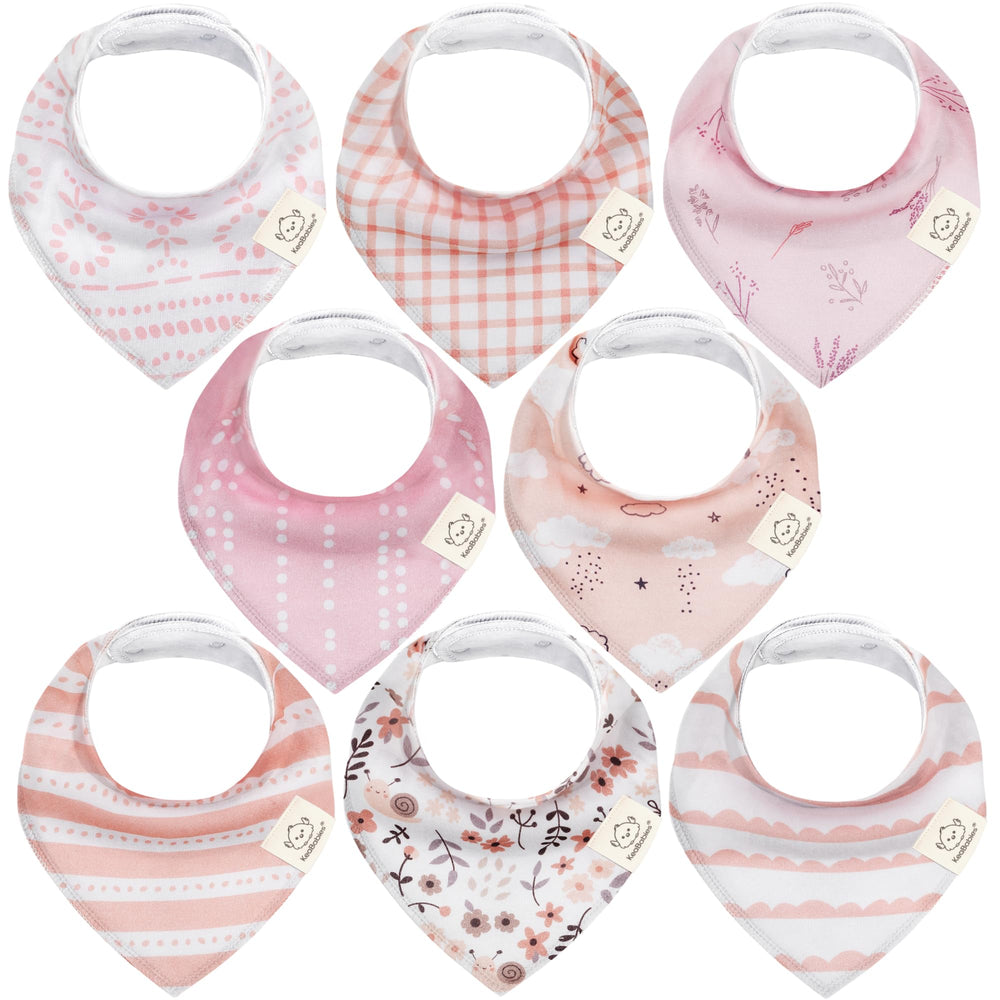 KeaBabies Sweet Charm bandana bib closeup—ultra-soft cotton suits delicate skin.