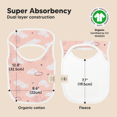 KeaBabies Sweet Charm bibs organic cotton texture for sensitive skin