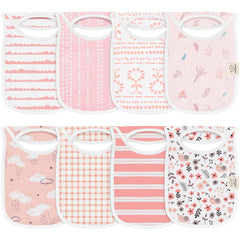 KeaBabies Sweet Charm bibs pack front view for stylish drool protection