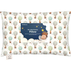 KeaBabies toddler pillow 13x18 close-up shows plush fiber-fill for comfortable sleep.