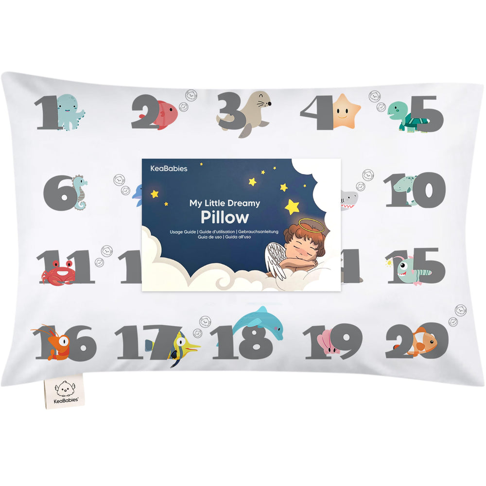 KeaBabies toddler pillow close-up with soft fiber for comfy sleep