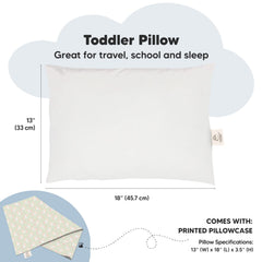 KeaBabies toddler pillow 13x18 ergonomic design close-up