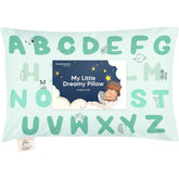 KeaBabies toddler pillow 13x18 front view for compact travel comfort and kids' sleep.