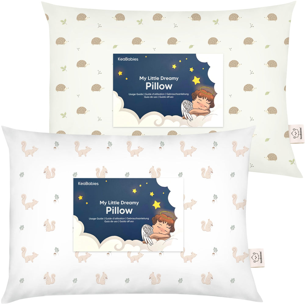 KeaBabies 13x18 toddler pillow arrives vacuum-sealed, fluff up quickly for comfy sleep.
