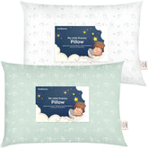 KeaBabies toddler pillow 13x18 close-up shows soft organic cotton for plush comfort.