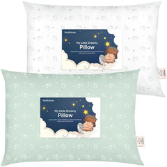KeaBabies toddler pillow 13x18 close-up shows soft organic cotton for plush comfort.