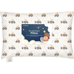KeaBabies toddler pillow-tractor-13x18 shows compact travel-size support for kids.