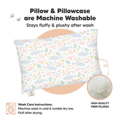 KeaBabies Narwhal travel pillow compact size for trips