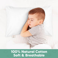 KeaBabies toddler pillowcase envelope closure to keep pillow secure during naps.