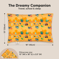 KeaBabies toddler pillowcase soft organic cotton breathable fabric for comfortable naps.