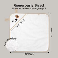 KeaBabies bamboo viscose towel is gentle on sensitive baby skin