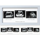 KeaBabies Trio Ultrasound Frame front view in Mist Blue elevates modern nursery decor.