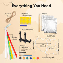 Keababies Trove baby footprint kit contents—everything you need for DIY keepsake.