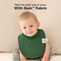 KeaBabies Urban Quin bib fabric detail highlights ultra-soft organic cotton weave.