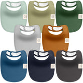 KeaBabies Urban Quin bib front view shows soft quilted cotton for drool protection.