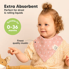 KeaBabies Lumi Muslin Bibs close-up fabric detail highlighting ultra-soft texture.