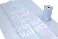 Keepigo odor-free diaper bags shown ready to fit in a dispenser for on-the-go use.