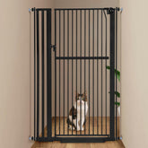 Keeric 59-inch cat gate front view showing tall barrier for pet safety.