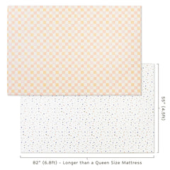 Keiki Care play mat showing two-design reversible surfaces for versatile styling.