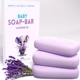 KELEBS hypoallergenic baby soap bar 3pcs close-up for gentle bath routines.