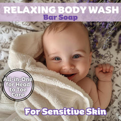 KELEBS lavender oatmeal bath bar close-up highlighting calming aroma and skin-soothing care.