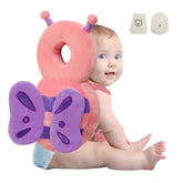 KELLODY baby head protector backpack worn by toddler for soft head protection.