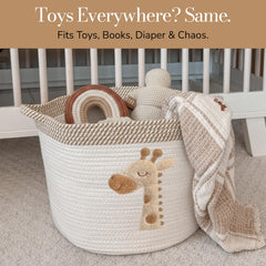 KEMINA BASKETS 15x11 inch size suits toys and diapers daily.