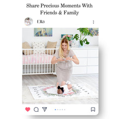 KEMINA BLANKETS monthly growth chart helps track milestones in a sweet setup.